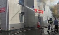 Тушение пожара в Назарово