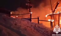  На курорте Шерегеш в Кузбассе сгорело кафе «Грелка»