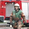 В центре Красноярска горит автобус