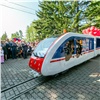 В Красноярске запустили уменьшенную копию поезда «Сапсан»