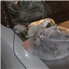 Выброшенный с высотки пакет с мусором разбил стекло дорогого кроссовера в Покровском