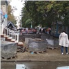 В центре Красноярска снова меняют тротуары 