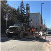 Красноярцев просят потерпеть вскрытые для строительства метро тротуары в центре