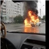 «Что вам, баллона жалко?»: в Солнечном на дороге сгорела иномарка (видео)