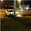Убегавший от полиции красноярский автопьяница врезался в столб (видео)