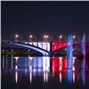 Красноярский Коммунальный мост и речной фонтан окрасятся в цвета российского флага 