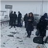 В Красноярске на Северном шоссе из-за массовых ДТП образовалась огромная пробка (видео)