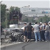 В Красноярске серьезная авария парализовала движение на Октябрьском мосту