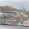 В Красноярске на Северном шоссе столкнулись 4 машины (видео)