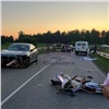 На трассе в Красноярском крае мотоциклист столкнулся с BMW и погиб