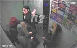 В Красноярске семейная пара с детьми устроила драку в лифте (видео)