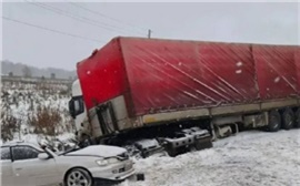 На трассе под Ачинском в жестком ДТП с грузовиком погибли два пассажира (видео)