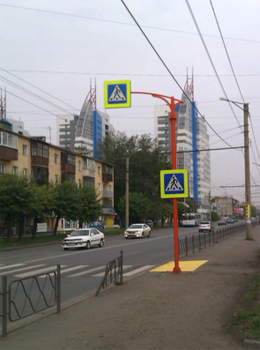 Пешеходные переходы в Красноярске изменят цвет