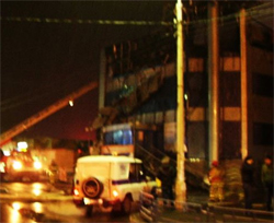 В Кызыле ночью горел торговый центр «Гермес»